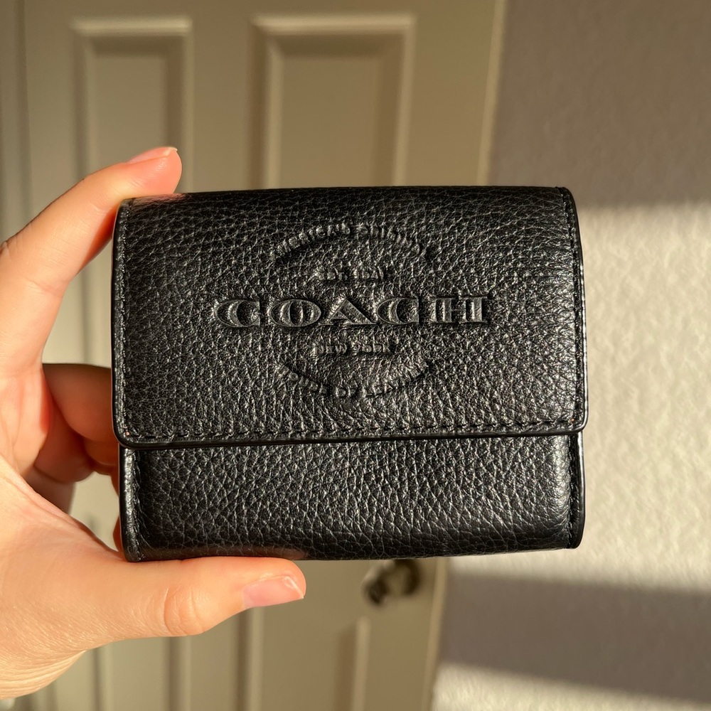 Coach Black Leather Coin Case Wallet